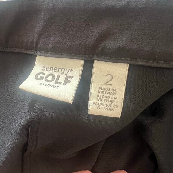 Chicos Womens Zenergy Golf Animal Print Skort Black White Size 2/Large 12 - Picture 7 of 9